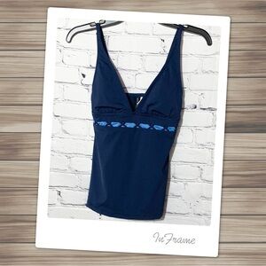 NWT Anne Cole Collection Navy Tankini Swim Top XS